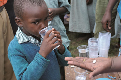 Tabletten gegen Bilharziose.