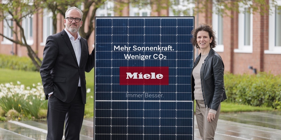 Miele erntet in Gütersloh Sonnenkraft vom Dach