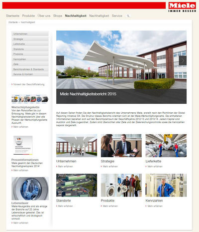 Der Nachhaltigkeitsbericht 2015 ist online erschienen.