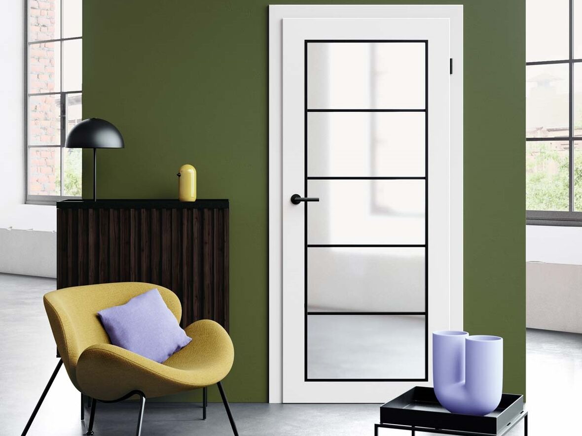 Das Modell „Alba“ mit modernen Lichtausschnitten und schwarzen Designdetails