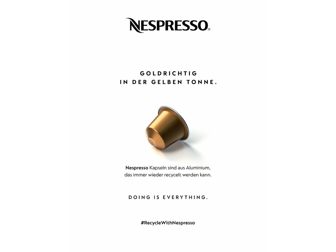 Recycling bei Nespresso: Goldrichtig in der gelben Tonne