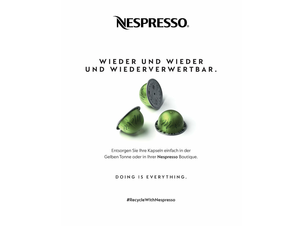 Recycling bei Nespresso: Wieder und wieder und wiederverwertbar