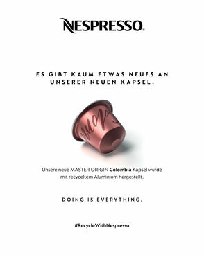 Recycling bei Nespresso: Kapsel aus recyceltem Aluminium