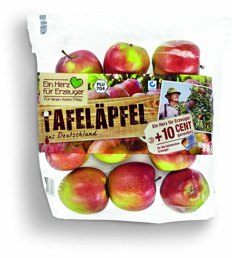 Ein Herz für Erzeuger: Netto Tafeläpfel