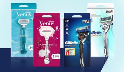 Ambition 2030: Gillette und Gillette Venus verbessern Rasierer-Packungen  