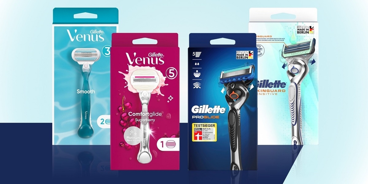 Ambition 2030: Gillette und Gillette Venus verbessern Rasierer-Packungen  