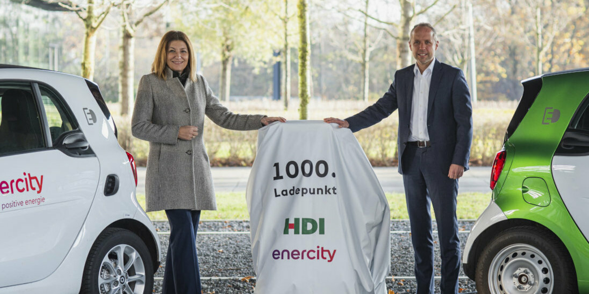 Tausendster Ladepunkt von enercity an HDI Zentrale in Hannover 