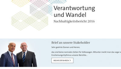 Volkswagen Konzern legt Nachhaltigkeitsbericht 2016 vor