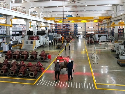 In Kesurdi fertigt Wilo große Pumpensysteme für die Wasserwirtschaft in Permium-Qualität