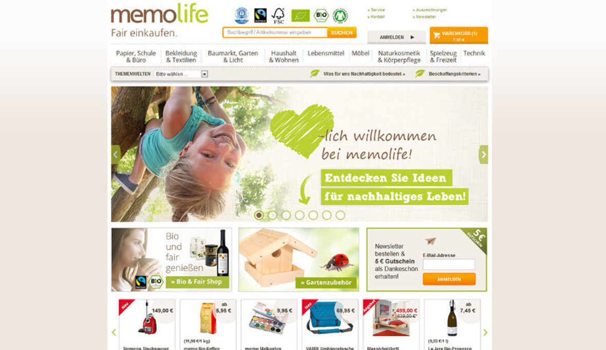 Für ein nachhaltiges Leben: memolife