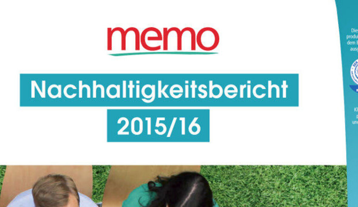 Neuer memo Nachhaltigkeitsbericht mit neuem Blauen Engel