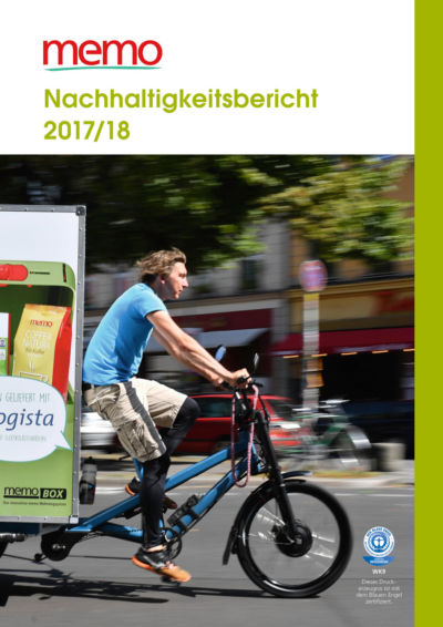 Titelbild des memo Nachhaltigkeitsberichts 2017/18.