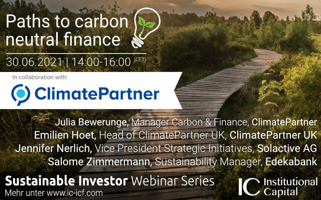 Paths to carbon neutral finance