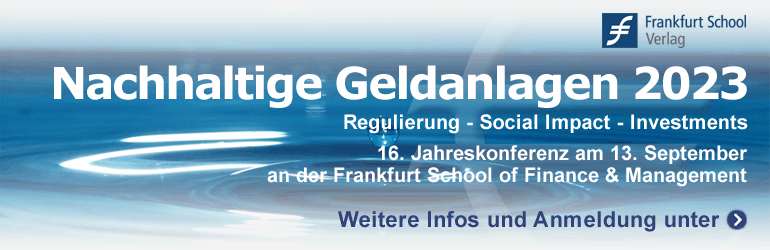 Banner Konferenz Nachhaltige Geldanlagen 2023