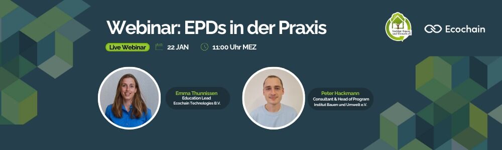 Webinar IBU x Ecochain: EPDs in der Praxis 