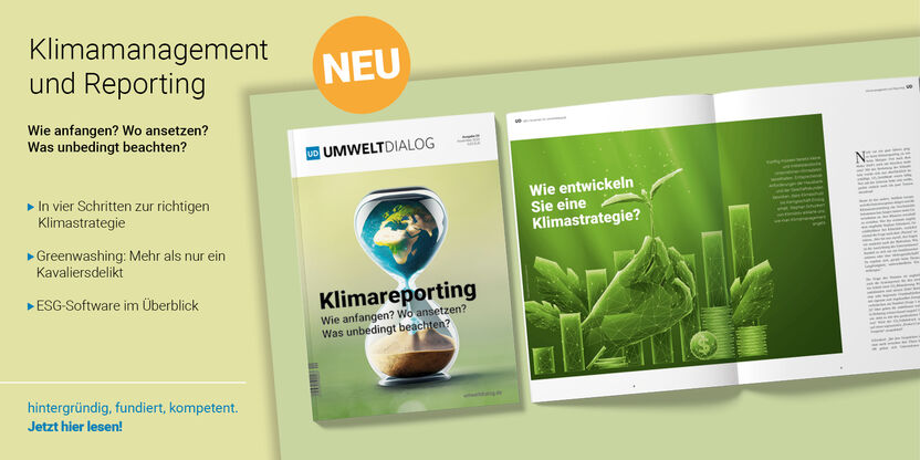 Banner UmweltDialog Magazin Ausgabe 20 Klimareporting