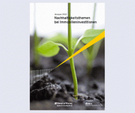 Cover der Studie "Nachhaltigkeitsthemen bei Immobilieninvestitionen".