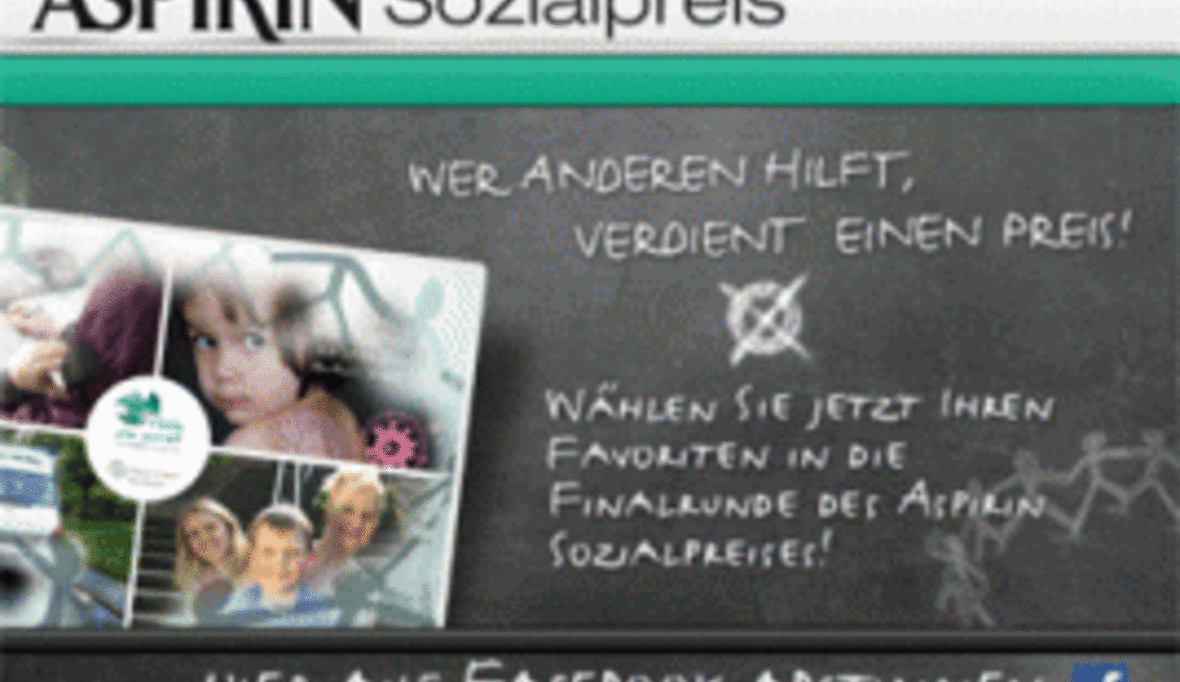 Aspirin Sozialpreis 2012: „Ronald McDonald Haus“ gewinnt Publikums-Voting