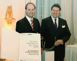 Dr. Markus Miele und Dr. Reinhard Zinkann sind Familienunternehmer des Jahres 2009, Foto: Miele