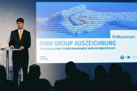 „BMW Group Auszeichnung für Gesellschaftliches Engagement ihrer Mitarbeiter“, Schirmherr Harald Krüger, Mitglied des Vorstands. Foto: BMW AG