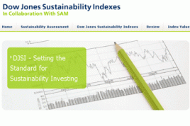Screenshot sustainability-indexes.com