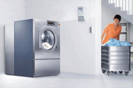 Große Wäschemengen, geringe Stromkosten für die Trocknung: Dieser neue Wäschetrockner mit Wärmepumpe von Miele reduziert den elektrischen Energieverbrauch um 60 Prozent. Foto: Miele
