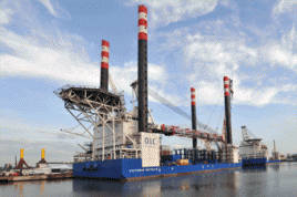 Offshore-Installationsschiff "Victoria Mathias". Foto: RWE