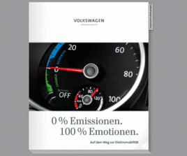 Cover: „0% Emissionen. 100% Emotionen. - Auf dem Weg zur Elektromobilität“. (Screenshot)