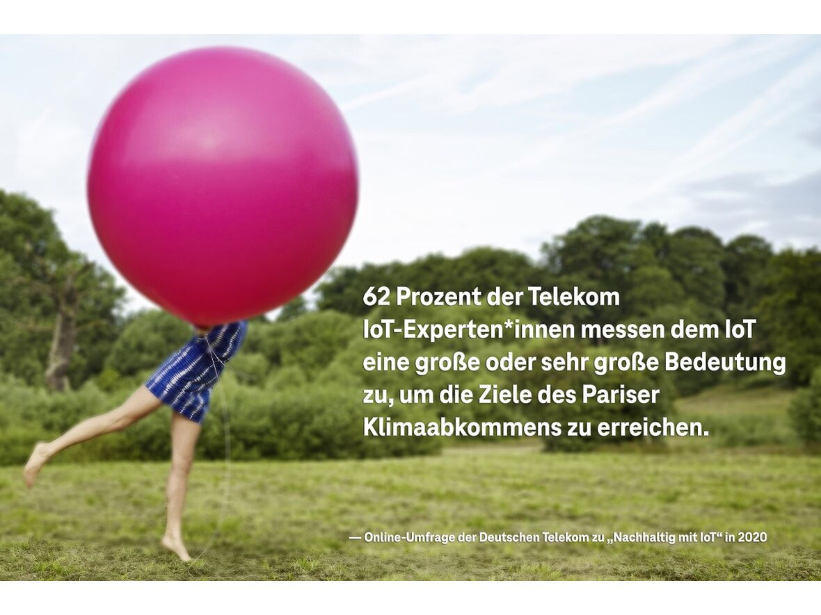 Interne Umfrage der Deutschen Telekom zum Thema „Nachhaltig mit IoT" in 2020: IoT für Pariser Klima-Abkommen