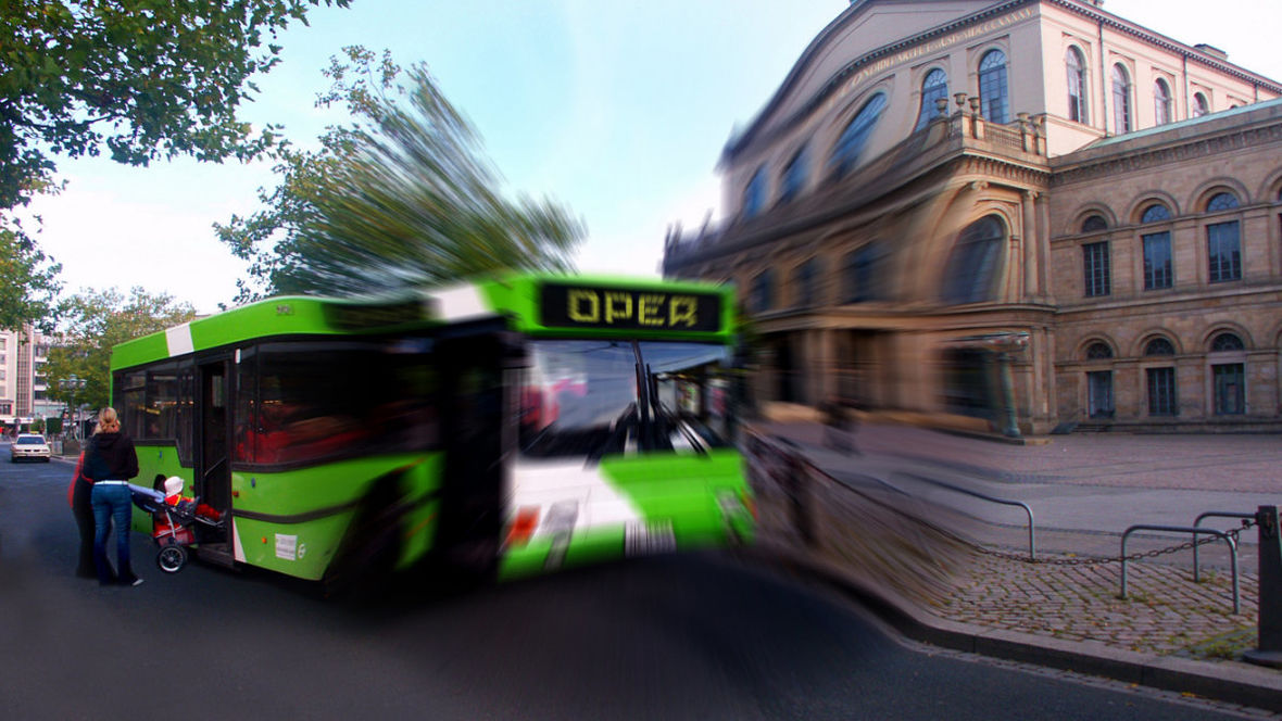 Verzerrte Wahrnehmung der Umgebung bei fortgeschrittendem diabetischen Makulaödem.